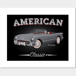 Retro American Classic 1953 Corvette T-Shirt Design Posters and Art